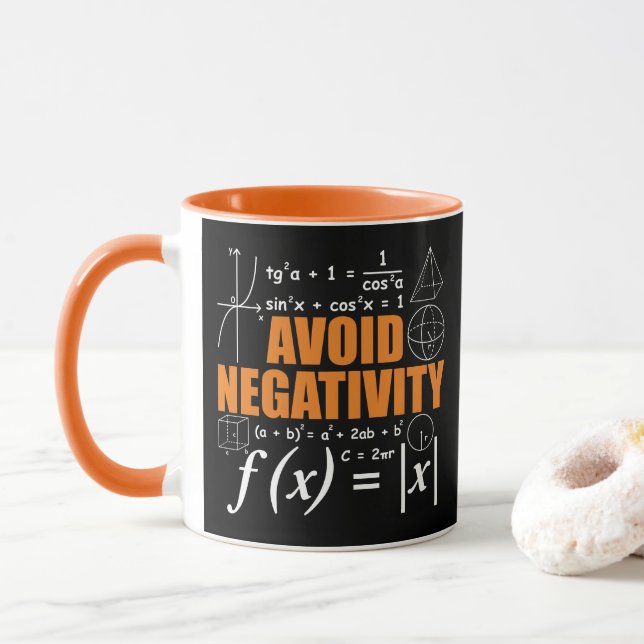 Undvik Negativitet Rolig Matematik Matematiker Lär Mugg (Med munk)