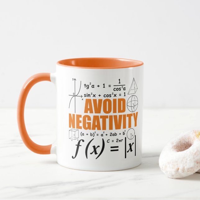 Undvik negativitet Undervisning Typografi Matemati Mugg (Med munk)