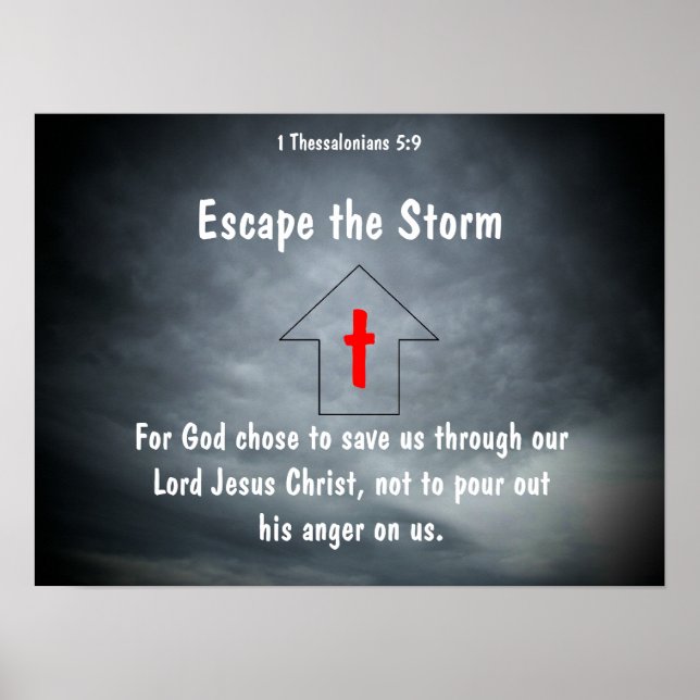 Undvik Storm GOD Chose Jesus Poster (Framsidan)