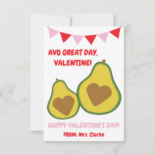 Undvik Underbara dagen! Cute Avocado Valentindagsk Inbjudningar