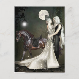 Undvika Kärlek Dancing Ghost Couple Halloween Vykort