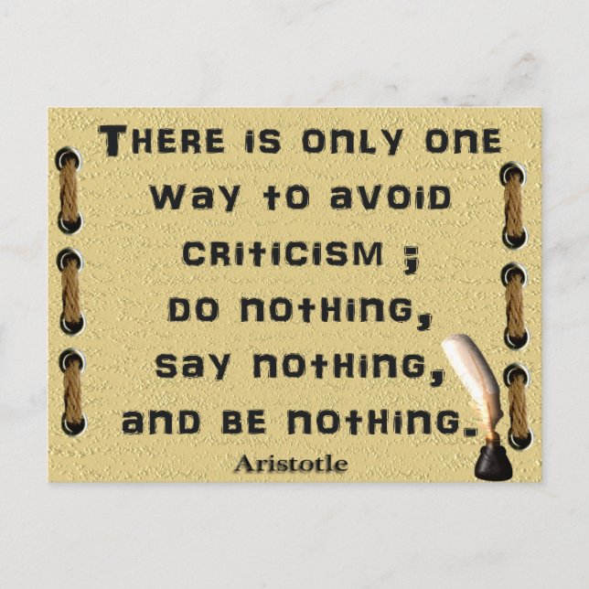 Undvika kritik vykort (Framsida)