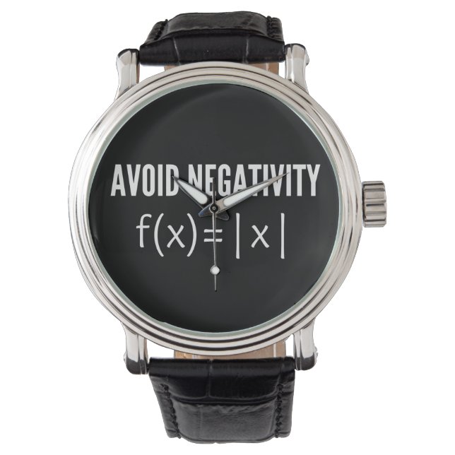 undvika negativ matematisk ekvation armbandsur (Framsida)