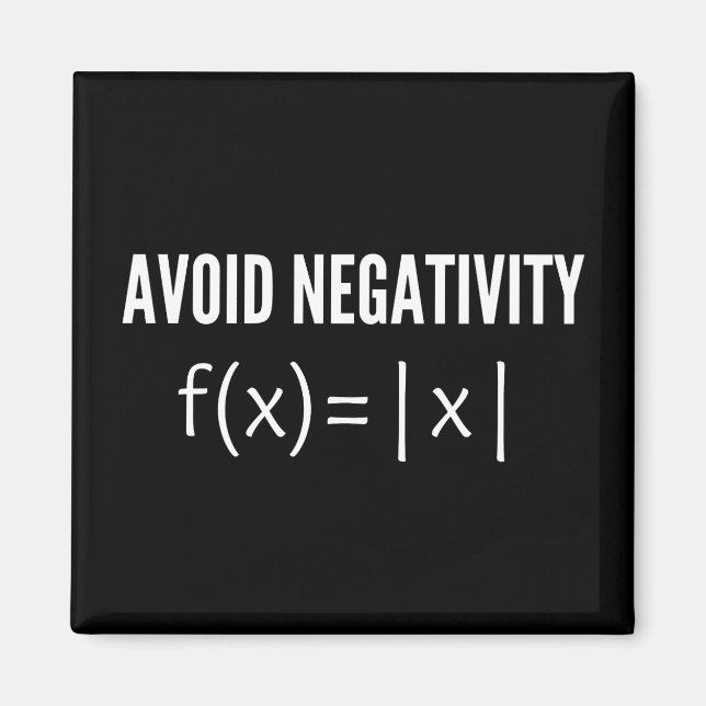 undvika negativ matematisk ekvation magnet (Framsidan)