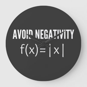 undvika negativ matematisk ekvation stor klocka