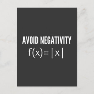 undvika negativ matematisk ekvation vykort