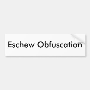 Undvika Obfuscation Bildekal