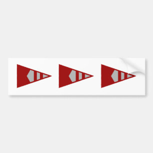 Undvika segla Burgee bildekal (version 2)