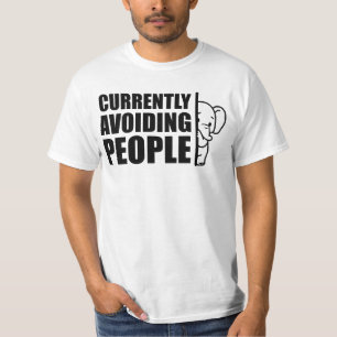 Undviker För Närvarande Människor Minimalistisk In T Shirt