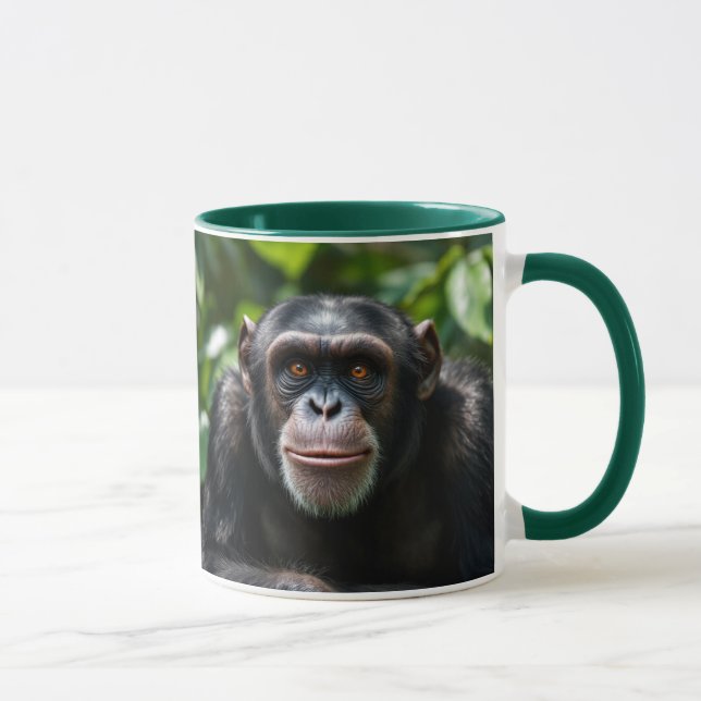 Une bonne tête de chimpanzé. mugg (Höger)