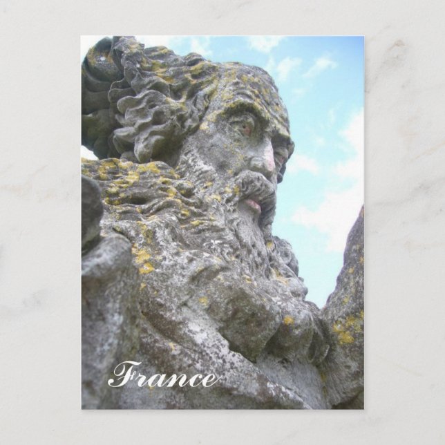 Une carte postal d'un joli statue vykort (Framsida)