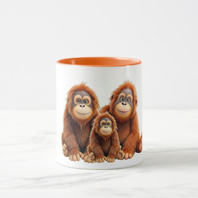 Une famille d'orang-outan trop mignons. mugg (Center)