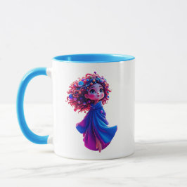 Une fillette flotte tranquillement dans les airs. mugg