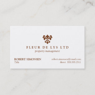Une Fleur de Lis Visitkort