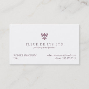 Une Fleur de Lis Visitkort