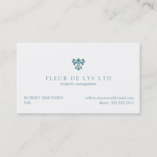 Une Fleur de Lis Visitkort
