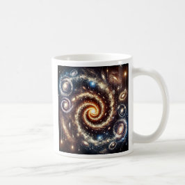 Une galaxie en spirale emporte votre regard. kaffemugg