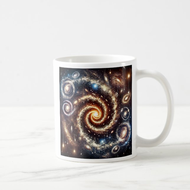 Une galaxie en spirale emporte votre regard. kaffemugg (Höger)