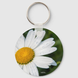 Une margueritte, font vert nyckelring