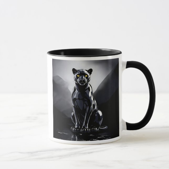Une panthère noire aux reflets lumineux. mugg (Höger)