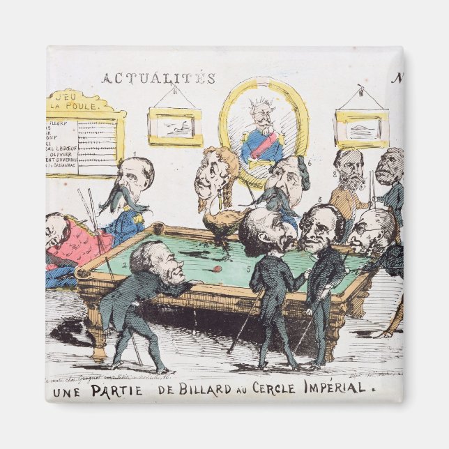 Une Partie de Billard au Cercle Imperial" Magnet (Framsidan)