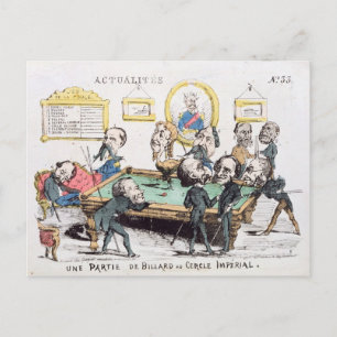 Une Partie de Billard au Cercle Imperial" Vykort