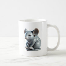 Une petite souris grise à l'aspect 3D.
