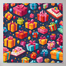 Une pluie de cadeaux poster