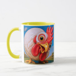 Une poule curieuse mugg