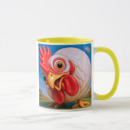 Une poule curieuse mugg