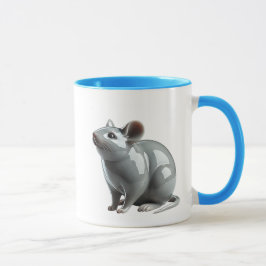 Une souris en 3D hume des odeurs de nourritures. Mugg