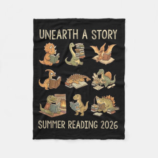 Unearth a Story Summer 2026 Dinosaur Reading Books Fleecefilt