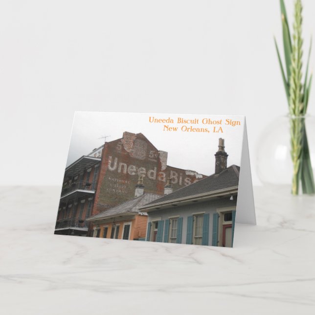 Uneeda undertecknar den ljusbruna spöken kort (Framsida)