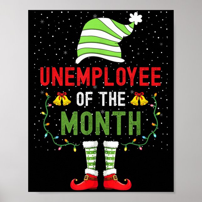 Unemployee Of The Month Funny Unemployed Christmas Poster (Framsidan)