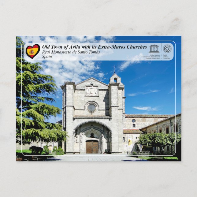 UNESCO - Ávila - Kungliga klostret Santo Tomás Vykort (Framsida)
