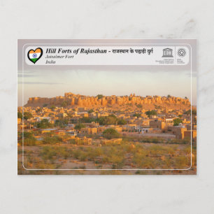 Unesco - Backe Fort i Rajasthan - Jaisalmer Fort Vykort