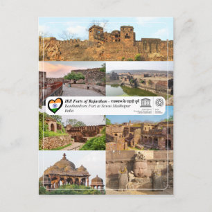 Unesco, Backe Fort i Rajasthan - Ranthambore Fort Vykort