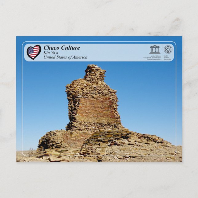 Unesco - Chaco Culture - Kin Ya'a Vykort (Framsida)