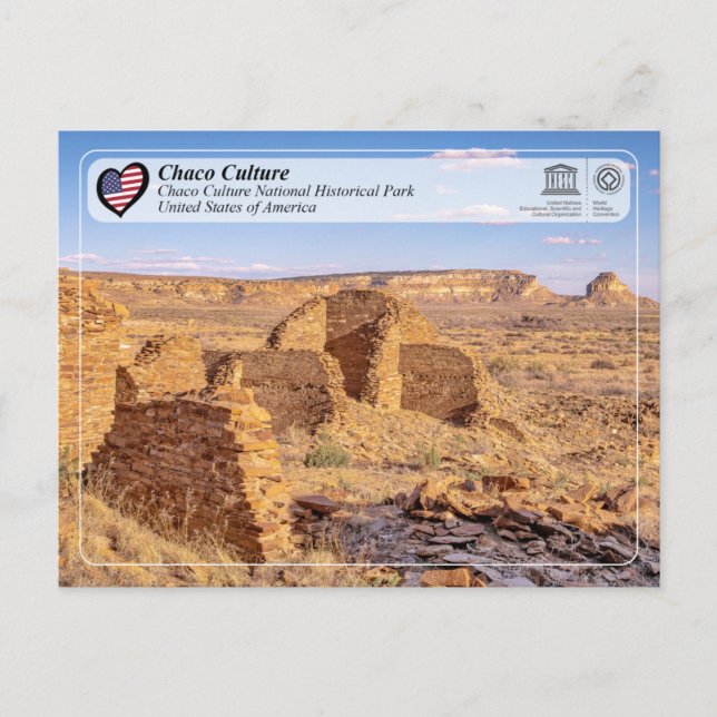 UNESCO - Chaco Culture National Historical Park Po Vykort (Framsida)