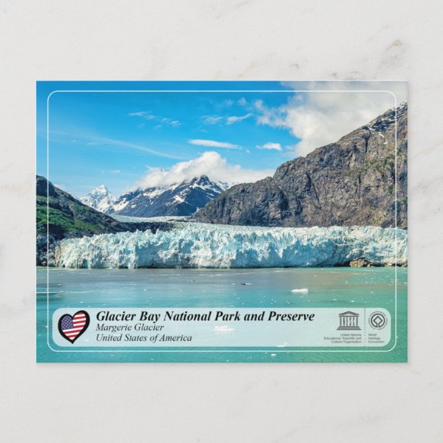 UNESCO - Glacier Bay NP - Margerie Glacier Vykort (Framsida)