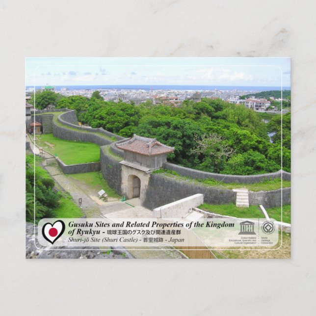 Unesco - Gusuku Sites - Shuri Castle Vykort (Framsida)
