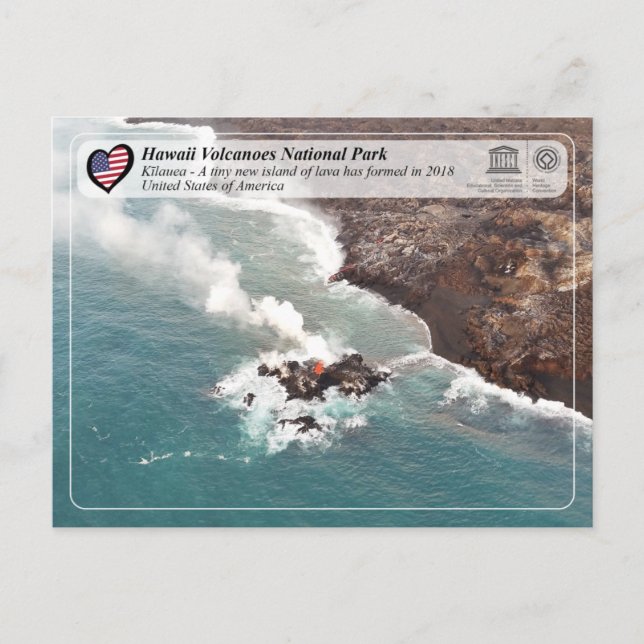 Unesco - Hawaii Vulkaners NP - Kīlauea Postcard Vykort (Framsida)
