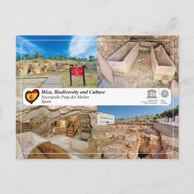 UNESCO, Ibiza/Eivissa, Nekropol Puig des Molins Vykort (Framsida)