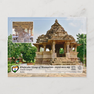 Unesco Khajuraho Group of Monuments - Nandi Temple Vykort