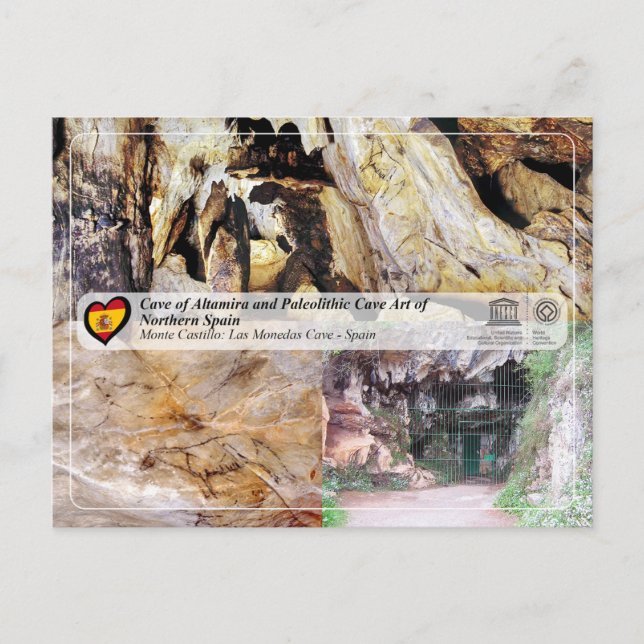 UNESCO - Las Monedas Cave / Cueva de Las Monedas Vykort (Framsida)