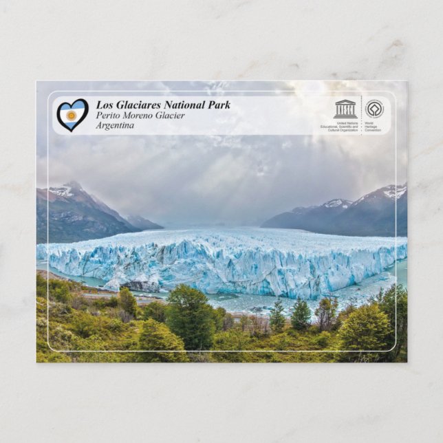 Unesco - Los Glaciares nationalpark Vykort (Framsida)
