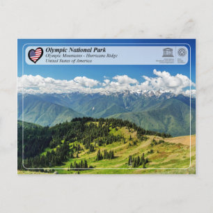 Unesco - Olympiska nationalparken - orkanen Ridge Vykort