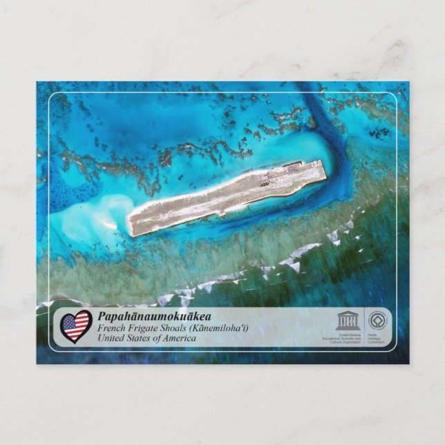 UNESCO - Papahānaumokuākea - French Frigate Shoals Vykort (Framsida)