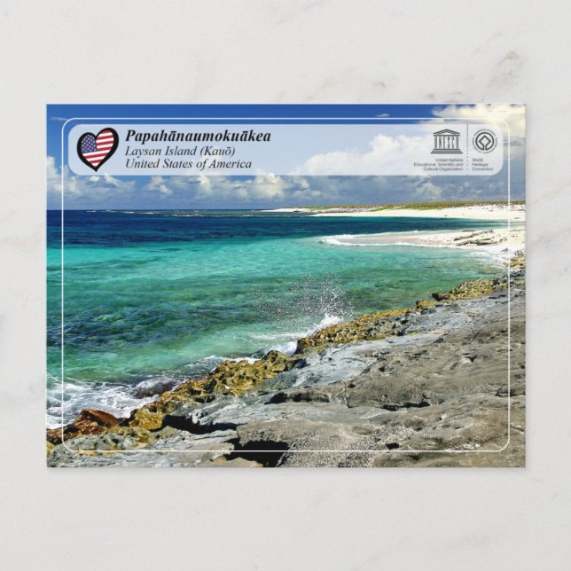 UNESCO - Papahānaumokuākea - Laysanön Vykort (Framsida)