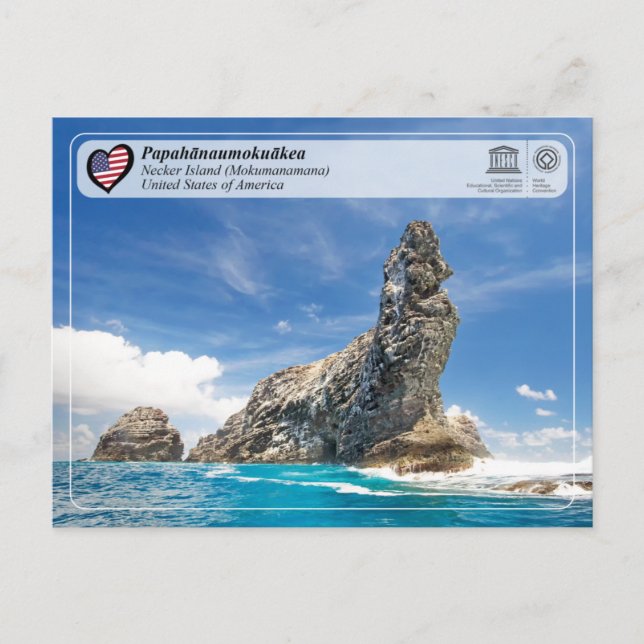 Unesco - Papahānaumokuākea - Necker Island Postcar Vykort (Framsida)